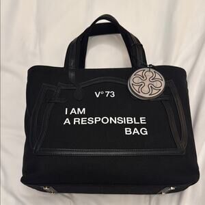 V73 Black Tote Bag